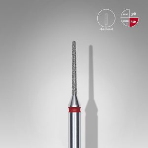 Staleks Diamantový brúsny nadstavec - “needle” red - FA80R010/10