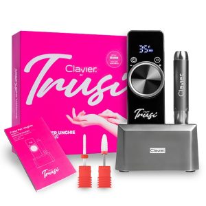 Clavier mobilná brúska na nechty Trusi 65 W – 35 000 ot./min., sivá