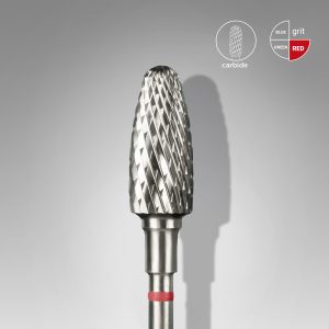 Staleks Karbidový brúsny nadstavec - “corn” red - FT90R060/14