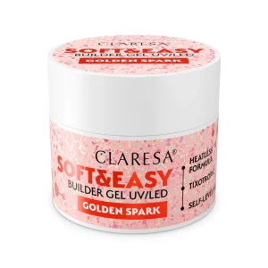 Claresa Soft Easy stavebný gél golden spark 45g