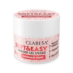 Claresa Uv Led gél na nechty Soft Easy Builder gel mermaid pink 45g