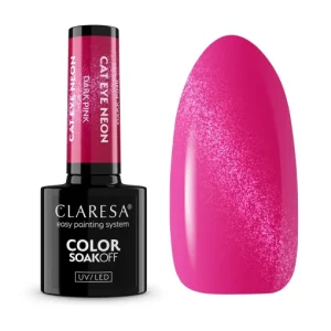 CLARESA Gél lak CAT EYE NEON Dark pink 5g