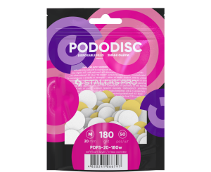 Staleks Brúsne papiere Pododisc 20mm PDFS-20-180 biele