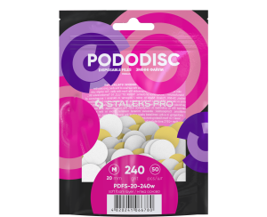 Staleks Brúsne papiere Pododisc 20mm PDFS-20-240 biele