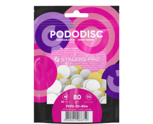 Staleks Brúsne papiere Pododisc 20mm PDFS-20-80 biele