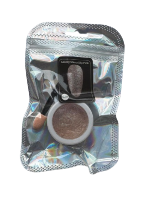 Zalešťovací prášok - Galaxy starry sky pink 02